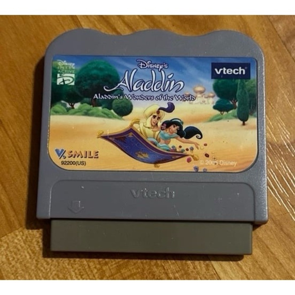 2005 Vtech V.smile Disney Aladdin Wonders Of The Words Game Cartridge‎